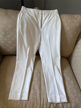 Classic White Women’s Dress Pants - Tailored Fit